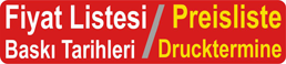 Fiyat Listesi / Preisliste